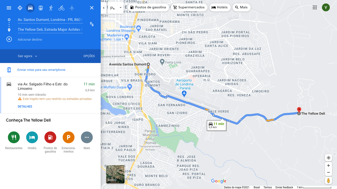 Como chegar ao Yellow Deli Londrina - Google Maps